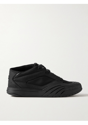 Givenchy - Logo-Debossed Suede and Leather-Trimmed Canvas Sneakers - Men - Black - EU 40