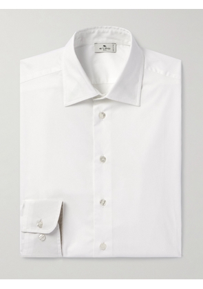 Etro - Slim-Fit Cotton-Poplin Shirt - Men - White - EU 38