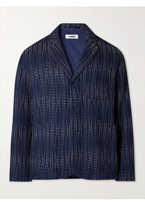 YMC - Scuttler Sashiko Indigo-Dyed Cotton and Wool-Blend Suit Jacket - Men - Blue - S