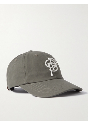 Pop Trading Company - Logo-Embroidered Cotton-Twill Baseball Cap - Men - Green