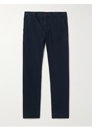 Sid Mashburn - Field Slim-Fit Tapered Garment-Dyed Cotton-Twill Trousers - Men - Blue - UK/US 30