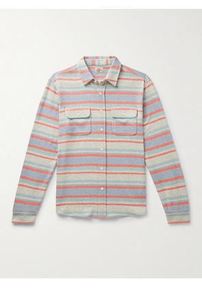 Faherty - Legend™ Striped Brushed Stretch Recycled-Knit Shirt - Men - Blue - S