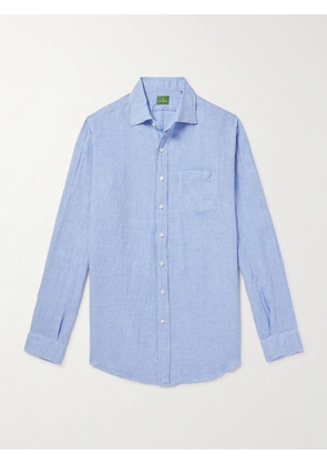 Sid Mashburn - Slim-Fit Spread-Collar Linen Shirt - Men - Blue - S