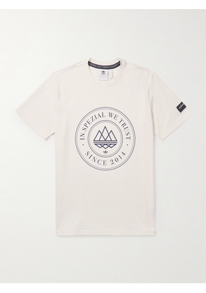 adidas Originals - Mod Trefoil 10 Logo-Print Cotton-Jersey T-Shirt - Men - Neutrals - XS