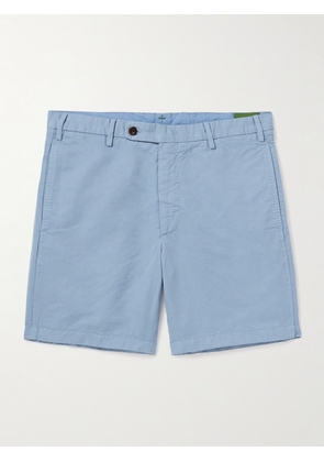 Sid Mashburn - Sport Straight-Leg Garment-Dyed Cotton and Linen-Blend Twill Shorts - Men - Blue - UK/US 30