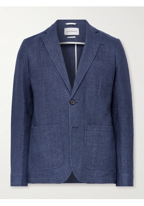 Oliver Spencer - Theobald Slim-Fit Unstructured Linen Suit Jacket - Men - Blue - UK/US 36