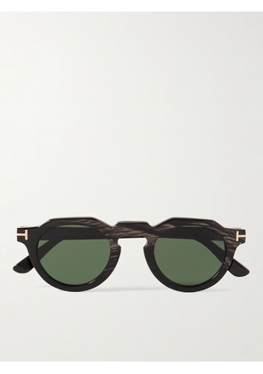 TOM FORD - Round-Frame Horn Sunglasses - Men - Black