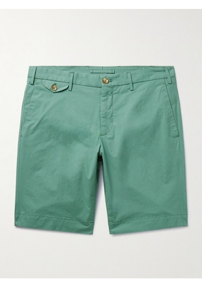 Incotex - Venezia 1951 Slim-Fit Stretch-Cotton Poplin Bermuda Shorts - Men - Green - IT 44
