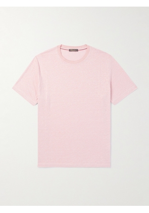 Loro Piana - Linen T-Shirt - Men - Pink - XXL