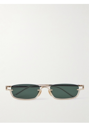 Gucci Eyewear - Rectangular-Frame Gold-Tone Sunglasses - Men - Gold