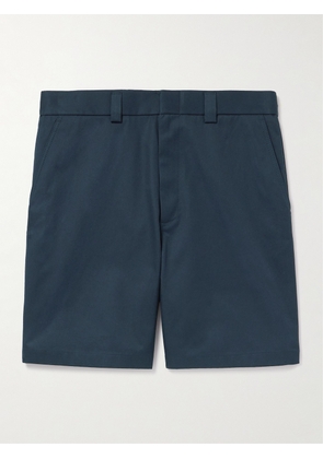 Gucci - Straight-Leg Webbing-Trimmed Cotton-Twill Shorts - Men - Blue - IT 46