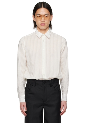 Lardini White Striped Shirt