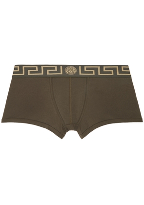Versace Underwear Khaki Greca Border Boxer Briefs