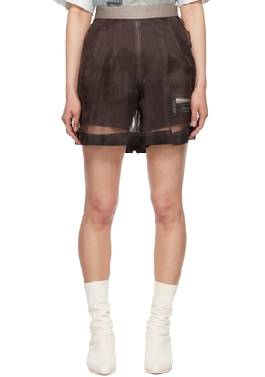 UNDERCOVER Brown Layered Shorts