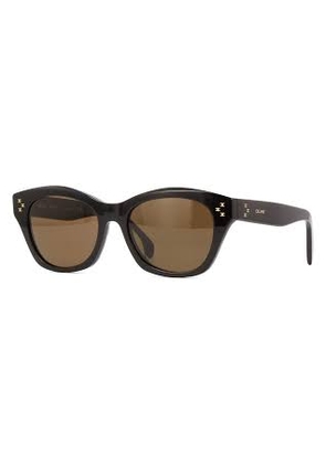 Celine Brown Cat Eye Ladies Sunglasses CL40217U 01E 55