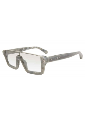 Philipp Plein Silver Gradient Browline Unisex Sunglasses SPP006M 890X 98