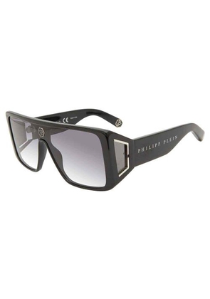 Philipp Plein Grey Gradient Shield Unisex Sunglasses SPP014V 0700 99