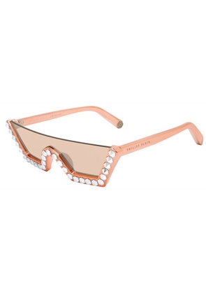 Philipp Plein Pink Mirror Irregular Ladies Sunglasses SPP031S 9NFX 99