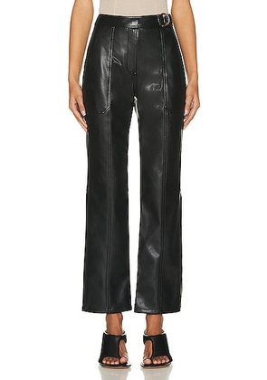 SIMKHAI Baxter Vegan Leather Utility Pant in Black - Black. Size 2 (also in ).