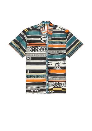 Agua Bendita Byam Honolulu Shirt in Multicolor - Teal. Size S (also in M).