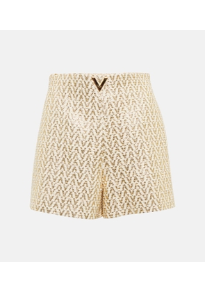 Valentino VGOLD jacquard cotton-blend shorts