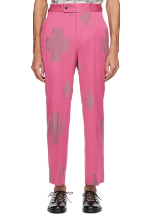 NEEDLES Pink Jacquard Trousers