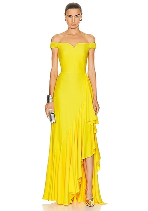 Alexander McQueen Evening Dress in Bright Yellow - Yellow. Size 36 (also in ).
