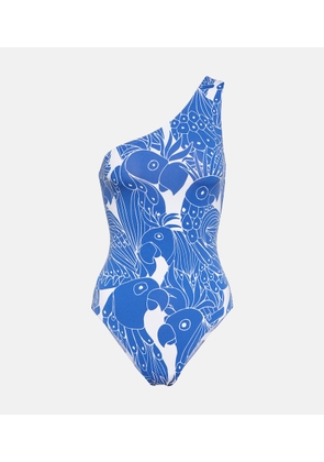 Eres Manolo printed one-shoulder swimsuit
