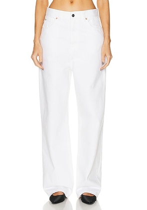 WARDROBE.NYC Denim Low Rise Jean in White - White. Size 24 (also in 28, 29, 30, 31, 32).