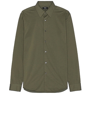 Theory Sylvain Shirt in Uniform - Olive. Size M (also in S).