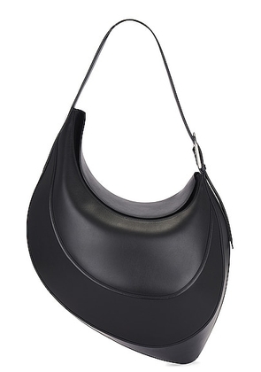 Mugler Spiral Shoulder Bag in Black - Black. Size all.