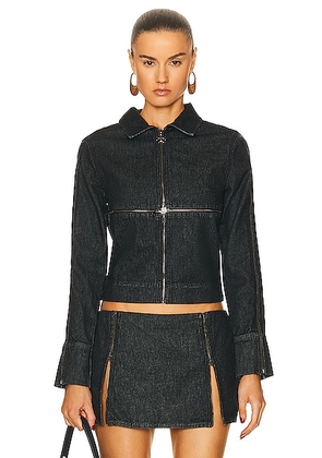 Miaou Cross Lux Jacket in Black - Black. Size M (also in L, XS).