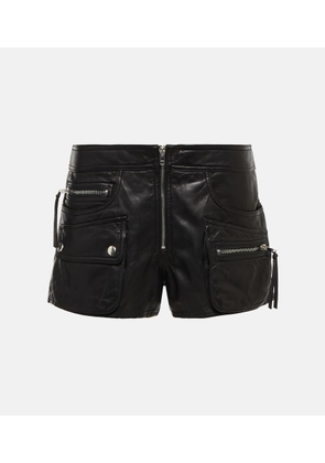 Isabel Marant Coria leather cargo shorts
