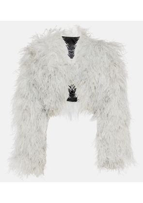 Dolce&Gabbana x Kim feather cropped jacket