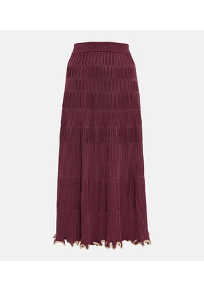 Simkhai Malia ribbed-knit midi skirt