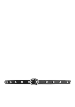 Studded Leather Belt - Black