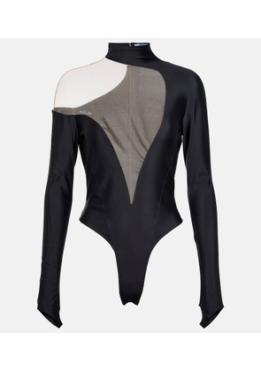 Mugler Asymmetric paneled bodysuit