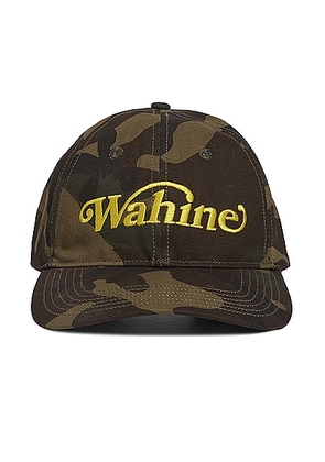 Wahine Baseball Cap in Camo - Army. Size all.