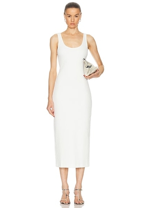 Enza Costa Textured Jacquard Tank Dress in Off White - White. Size L (also in M, S, XS).