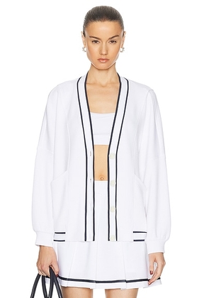 Varley Decker Off Court Cardigan in White - White. Size L (also in M, S, XS).
