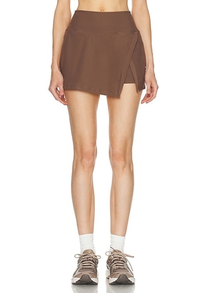 YEAR OF OURS The Coco Skort in Taupe - Taupe. Size L (also in XS).