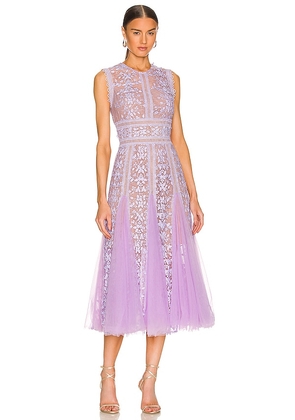 Bronx and Banco Megan Midi Dress in Lavender. Size XS.