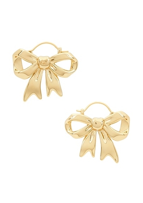 Sandy Liang Monyo Hoop Earrings in Gold - Metallic Gold. Size all.