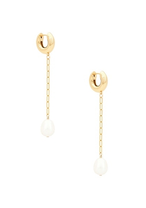 Eliou Lille Earrings in White - Metallic Gold. Size all.