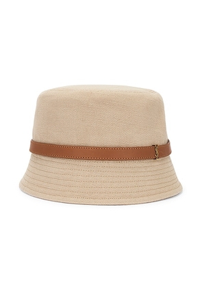 Saint Laurent Canvas Bucket Hat in Beige & Light Brown - Beige. Size 57 (also in 59).