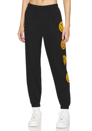 Aviator Nation Smiley 2 Sweatpant in Black. Size XS.