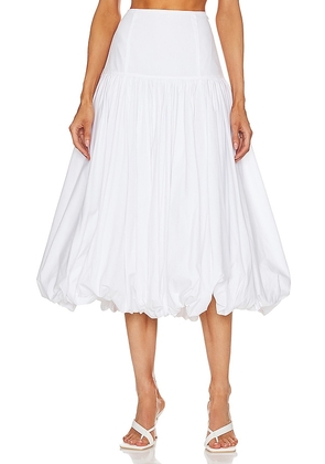 Cinq a Sept Midi Ellah Skirt in White. Size 10, 2, 4, 6, 8.