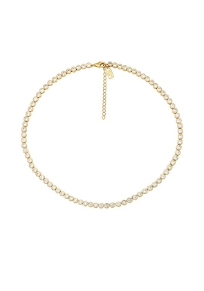 Electric Picks Jewelry Jewel Necklace in Metallic Gold.