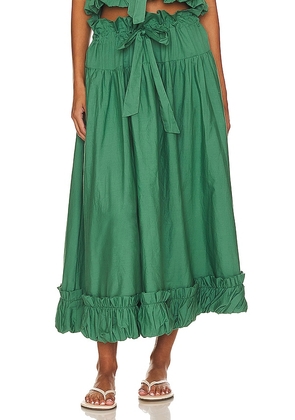 Free People Favorite Part Midi Skirt in Green. Size M.