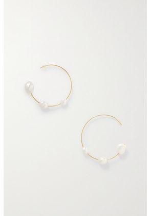 Cult Gaia - Nubia Gold-tone Pearl Hoop Earrings - White - One size